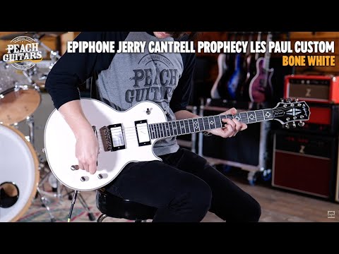 No Talking...Just Tones | Epiphone Jerry Cantrell Prophecy Les Paul Custom Bone White