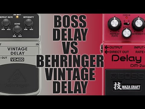 Boss DM-2W Delay VS Behringer VD400 Vintage Delay (Analog Delay Comparison)
