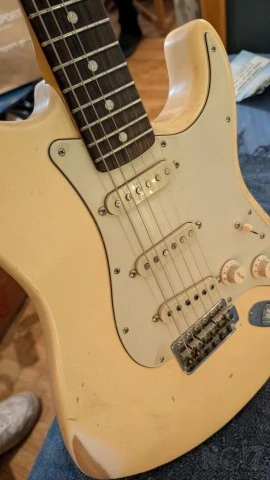 Fender Partcaster in Shell Pink Nitro Fi