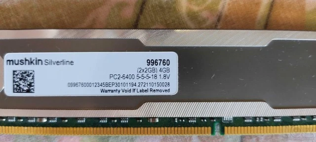 mushkin silverline ddr2 pc2-6400