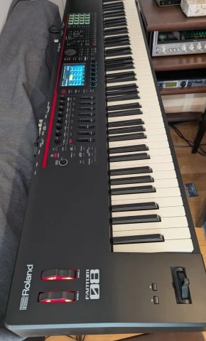 Roland Fantom-08 88-key synthesizer work