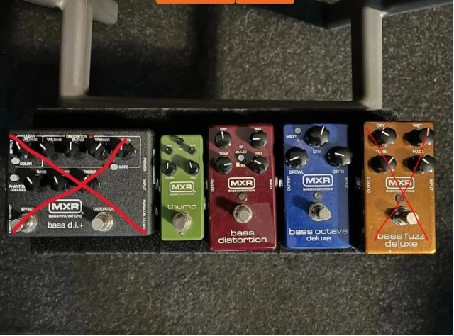MXR Bass pedals + Pedaltrain Nano