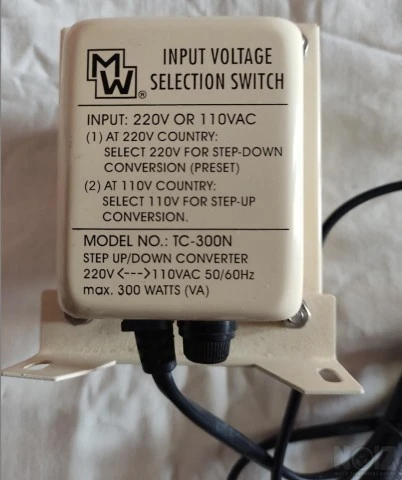 Μeτασχηματιστής MW  220V στα 110 και 110V στα 220V