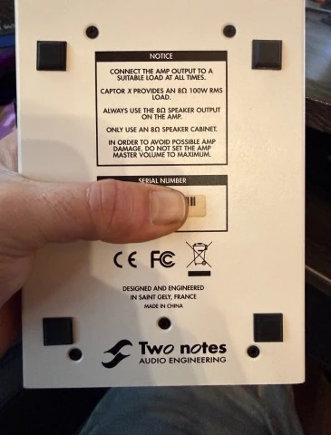 TWO NOTES TORPEDO CAPTOR X 8Ω
