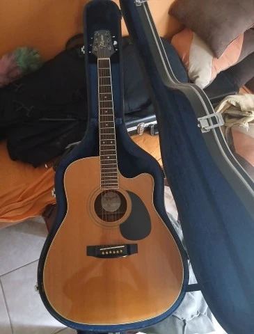 ηλεκτρακουστικη takamine με σκληρη θηκη.