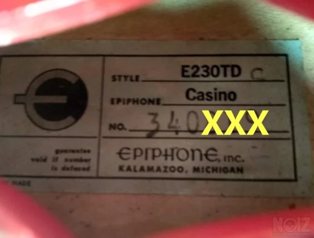 1965 Original Gibson / Epiphone Casino U