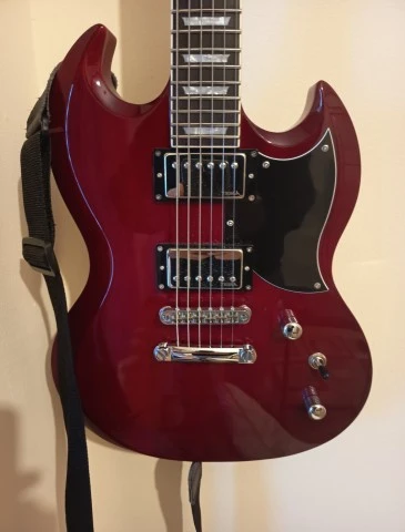 Harley Benton dc custom ii cherry 
