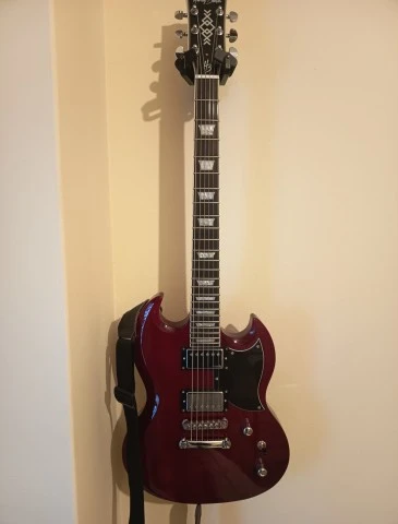 Harley Benton dc custom ii cherry 