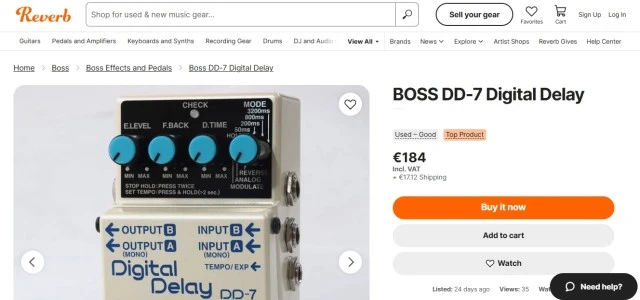 Boss DD-7 με extra Tap tempo ( New Old Stock Mint ! )