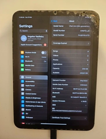 Ipad mini 6 2021 5g 256gb