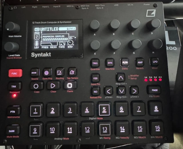 Elektron Syntakt + original Elektron Dust cover 