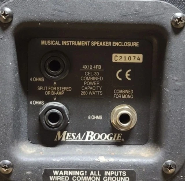 1996 Mesa Boogie 4x12 Traditional guitar cabinet