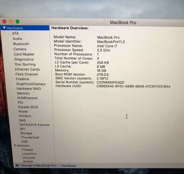 MacBook Pro 15" Retina (Mid 2014) 104 Cycles