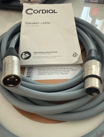 Speaker cable for guitar and bass amplifiers