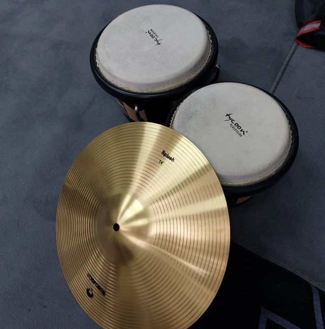 TYCOON PERCUSSION BONGOS + ΔΩΡΟ TURKEY SPLASH 12"
