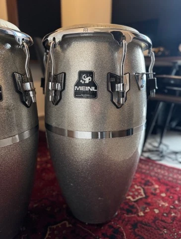 Vintage Meinl Congas – West Germany – Silver Sparkle