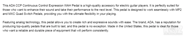 ADA - CONTINUOUS CONTROLLER PEDAL CCP.