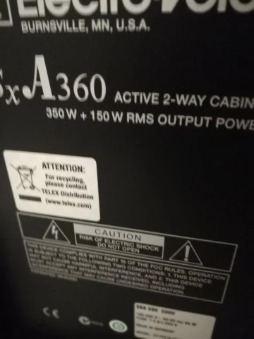 ELECTRO - VOICE SXA 360