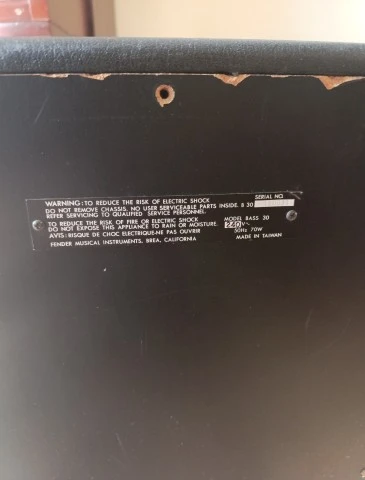 Fender Sidekick Bass 30. 1994' Vintage Bass Amp