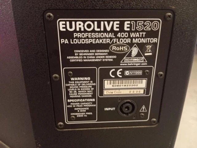 Behringer EuropowerPMP980S + 2 Behringer Eurolive E1520