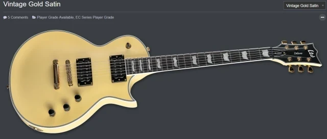 ESP/LTD EC-1000T CTM Vintage Gold