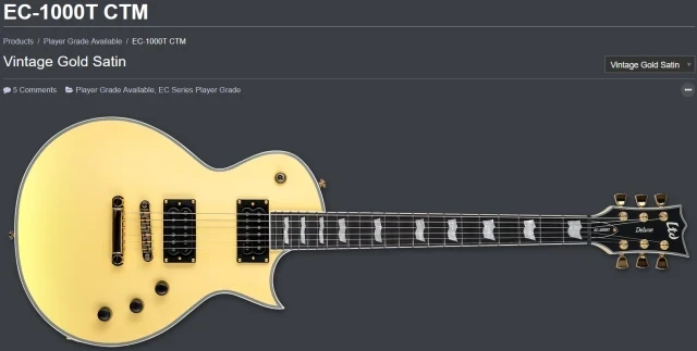 ESP/LTD EC-1000T CTM Vintage Gold