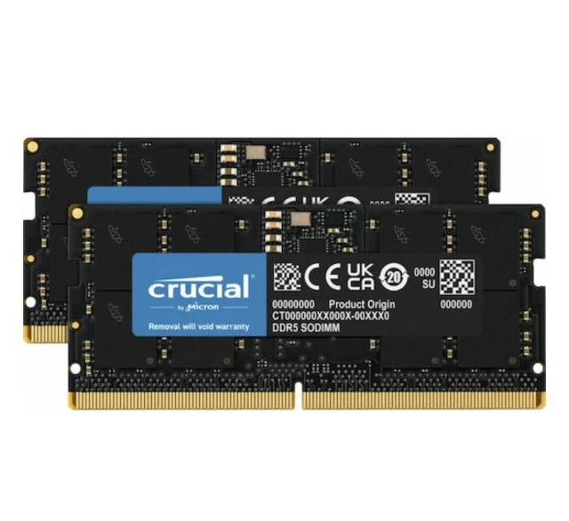 Crucial DDR5 32GB RAM με 2x16GB Modules και Ταχύτητα 48