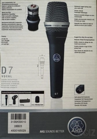 AKG D7 Dynamic vocal microphone Sauperca