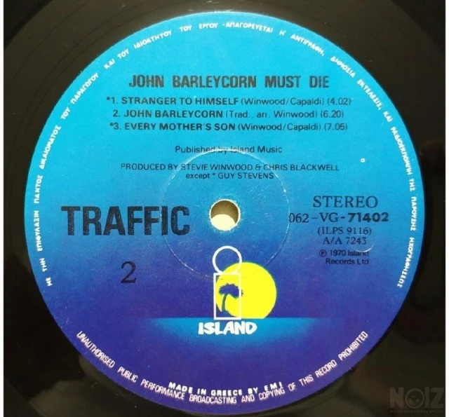 TRAFFIC - JOHN BARLEYCORN MUST DIE