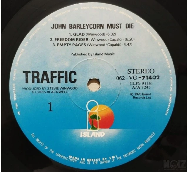 TRAFFIC - JOHN BARLEYCORN MUST DIE