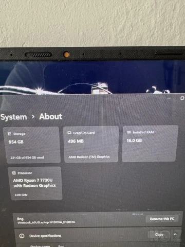 Asus Vivobook 15 Ryzen 7-7730U/16GB/1TB