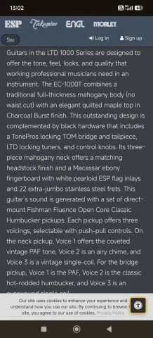 LTD EC 1000T Charcoal Burst 
