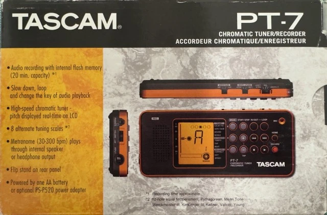 Tascam Χρωματικό Κουρδιστήρι σε Μαύρο Χρώμα