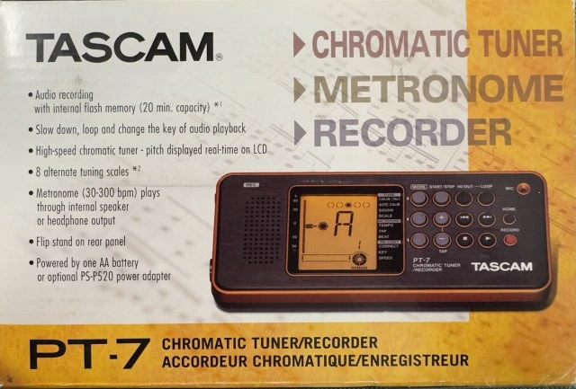 Tascam Χρωματικό Κουρδιστήρι σε Μαύρο Χρώμα