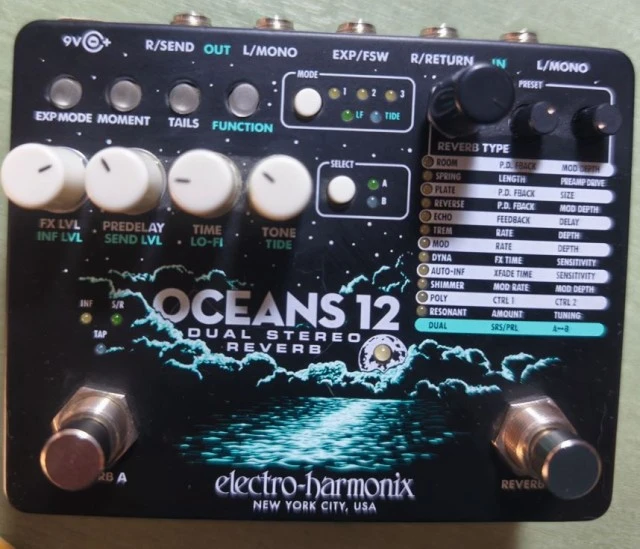 Πωλείται πετάλι Electro Harmonix Oceans 12 Dual Stereo 