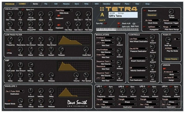 Dave Smith Tetr4 analog polyphonic multi