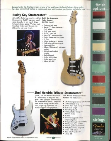 Fender Jimi Hendrix Artist Series Tribute Stratocaster 1997 (USA)