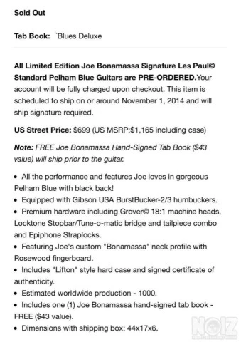LP bonamassa 2014