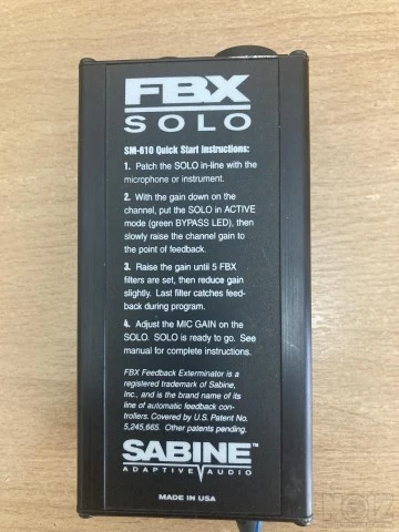 Sabine FBX Solo SM-610 feedback killer
