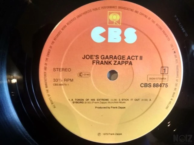 FRANK ZAPPA JOE'S GARAGE ACT2&3