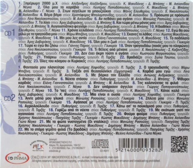 ΤΗΣ ΖΩΗΣ ΜΟΥ ΤΑ ΤΡΑΓΟΥΔΙΑ - ΧΡΗΣΤΟΣ ΝΙΚΟ