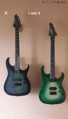 HARLEY BENTON AMAROK 6,EMERALD ΠΡΑΣΣΙΝΗ,STAINLESS ΤΑΣΤΑ,EMG HOT 70 RETRO ACTIVE