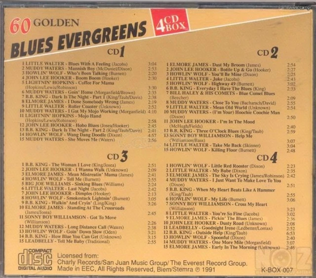 60 Golden Blues Evergreens (4 CD Box) (1
