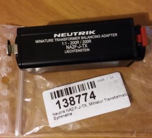 Neutrik Miniature Balancing Adapter