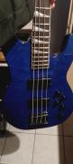 Jackson js3 concert bass transparent blue dave elefson