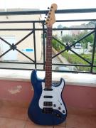 Blue Metallic Pearl Partcaster loaded with Dimarzio Andy Timmons set