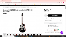 Gretsch G5230 Electromatic Jet FTBK LH