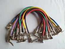 Kirlin Cable IP6-243PN-01 - 1 Foot - Right Angle 1/4-Inch Plugs Colored Patch Cable